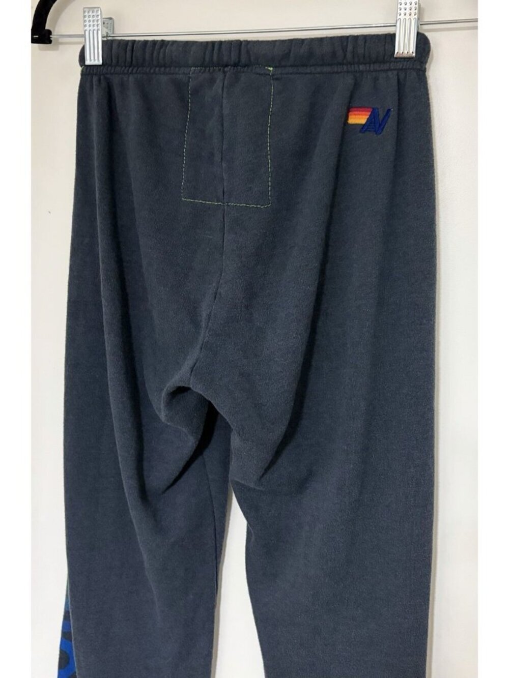 Aviator Nation Gray Rainbow Logo Venice Women’s Sweatpants Size XS - Picture 6 of 11